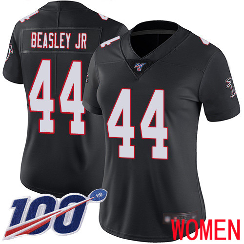 Atlanta Falcons Limited Black Women Vic Beasley Alternate Jersey NFL Football #44 100th Season Vapor Untouchable->women nfl jersey->Women Jersey